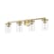 Z-Lite Thayer Vanity, 4-Light, 30.75 In.W x 5.75 In.L x 8.75 In.H, Luxe Gold/Clear 742-4V-LG - alternate 6